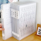 Plastic A4 Transparent Storage Box Portable Visible File Storage Cases Clear Anti-skid Buckle Puzzle Storage Holder Office