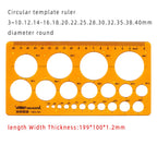 Template Measuring Ruler Circular Oval Ruler Durable K Resin Drawing Design Furniture Architect Template Drafting Ruler