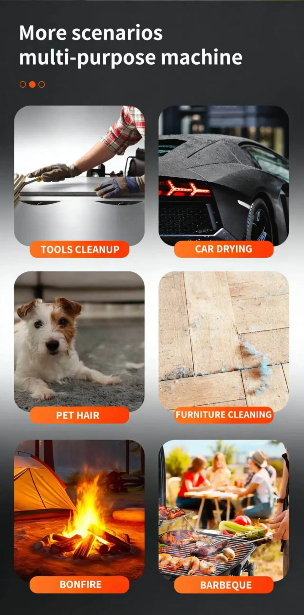 Car Violent Air Blower Powerful Handheld Turbo Jet Fan High Speed 50mm Brushless Motor Thrust Car Wash Air Gun Dryer Tools