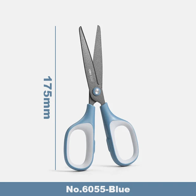 Deli Anti Stick Anti Rust Scissors School Stainless Steel Scissors Home Office DIY Handicraft Made Tools Stationery Scissors