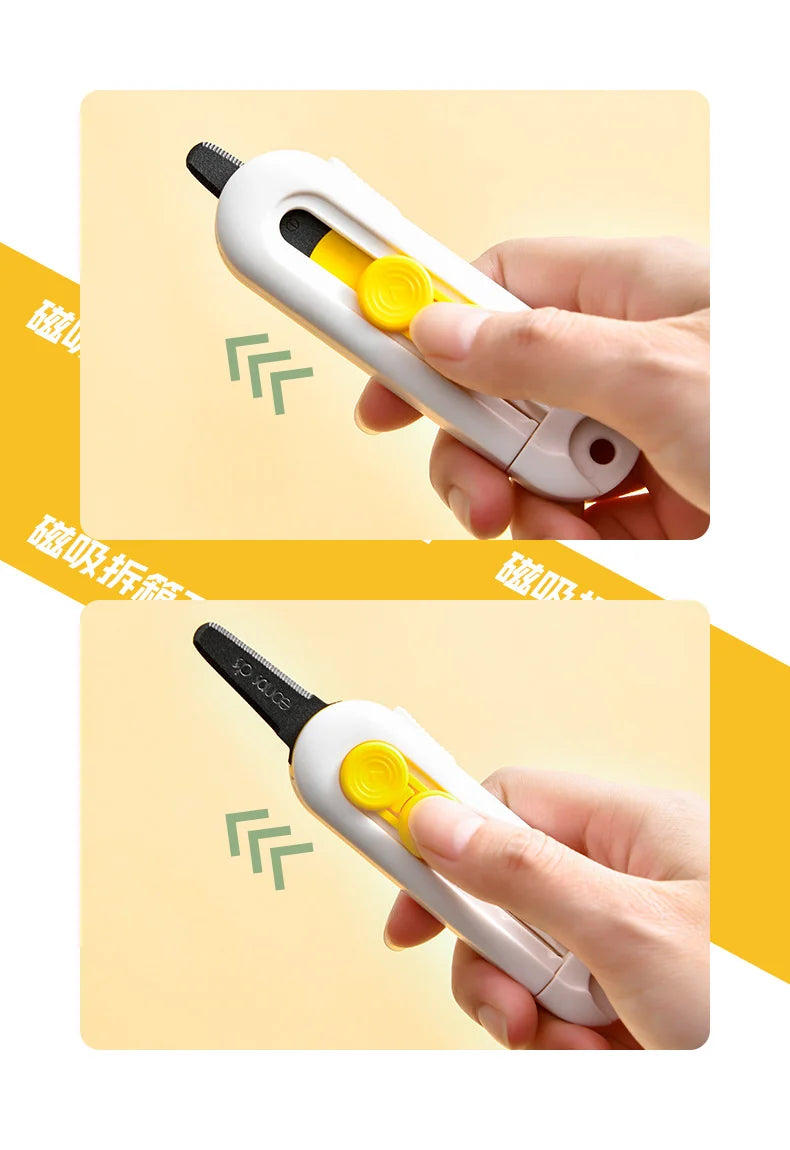 Magnetic Suction Utility Knife, Mini Portable Box Opener, Letter Opener, Paper Cutter, Home Office Supplies