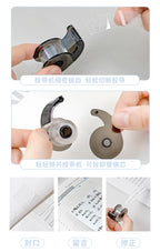 Kawaii 4/8pc Portable Stationery Multi Functional Tool Box Efficiency Set Puncher Stapler Adhesive Tape Mini School Supplies