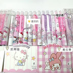 6 Pcs/Set Hello Kitty Melody Limited Edition High Quality Gel Pen Cartoon Series Black 0.5mm Student/Office Daily Stationery