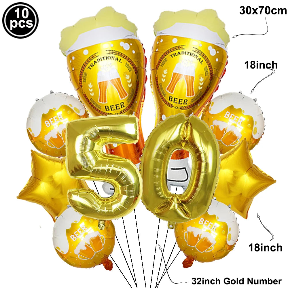 50th Birthday Party Supplies for Men Women Black and Gold 50 Years Old Party Paper Plates Cups Napkin Tablecloth Tableware Decor