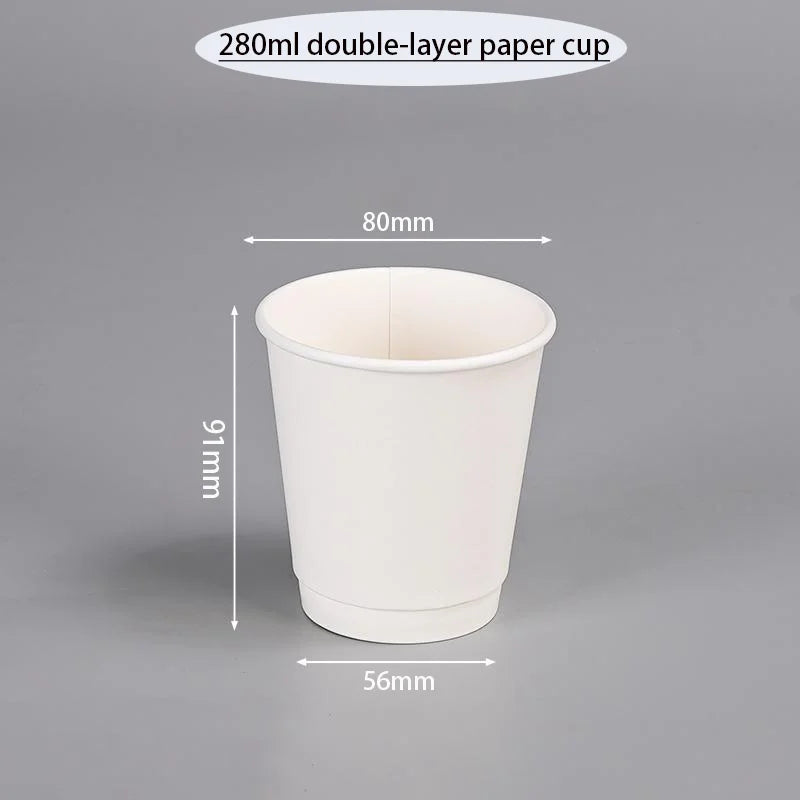 1000pcs 9oz 250ml double wall coffee cups, insulated double wall paper cups, company logo personalized customization wholesale