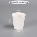1000pcs 9oz 250ml double wall coffee cups, insulated double wall paper cups, company logo personalized customization wholesale