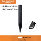 WUTA Basic Series 1pc Leather Belt Hole Puncher Oblong Hollow Punch Oval Flat Punches DIY Craft Tools for Strap Watch Band Bags