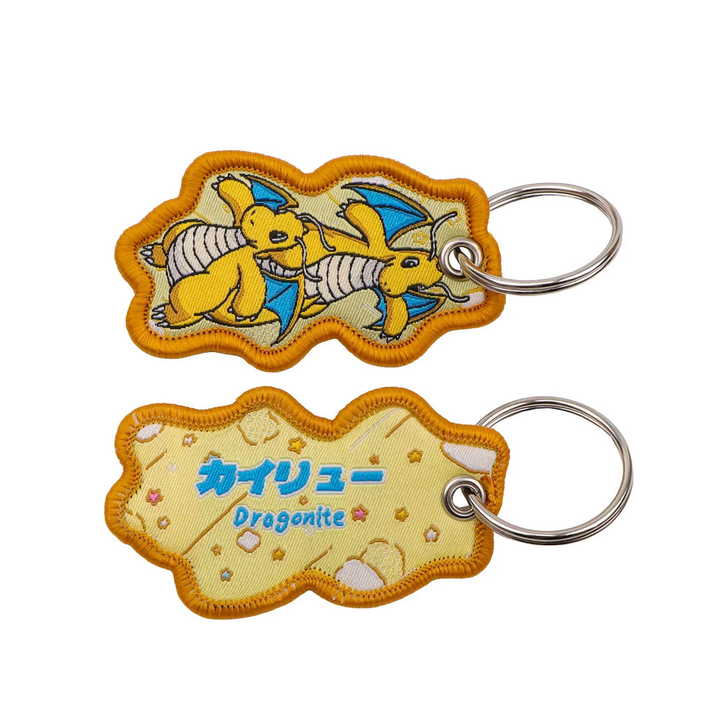 Kawaii Japanese Elf Anime Embroidery Key Fobs Key Tag Motorcycles Cars Backpack Chaveiro Keychain Fashion Keyring Friends Gifts