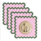 4PCS Cotton Napkins With Wavy Edge Embroidery Suitable for Dinner Wedding Hotel Christmas