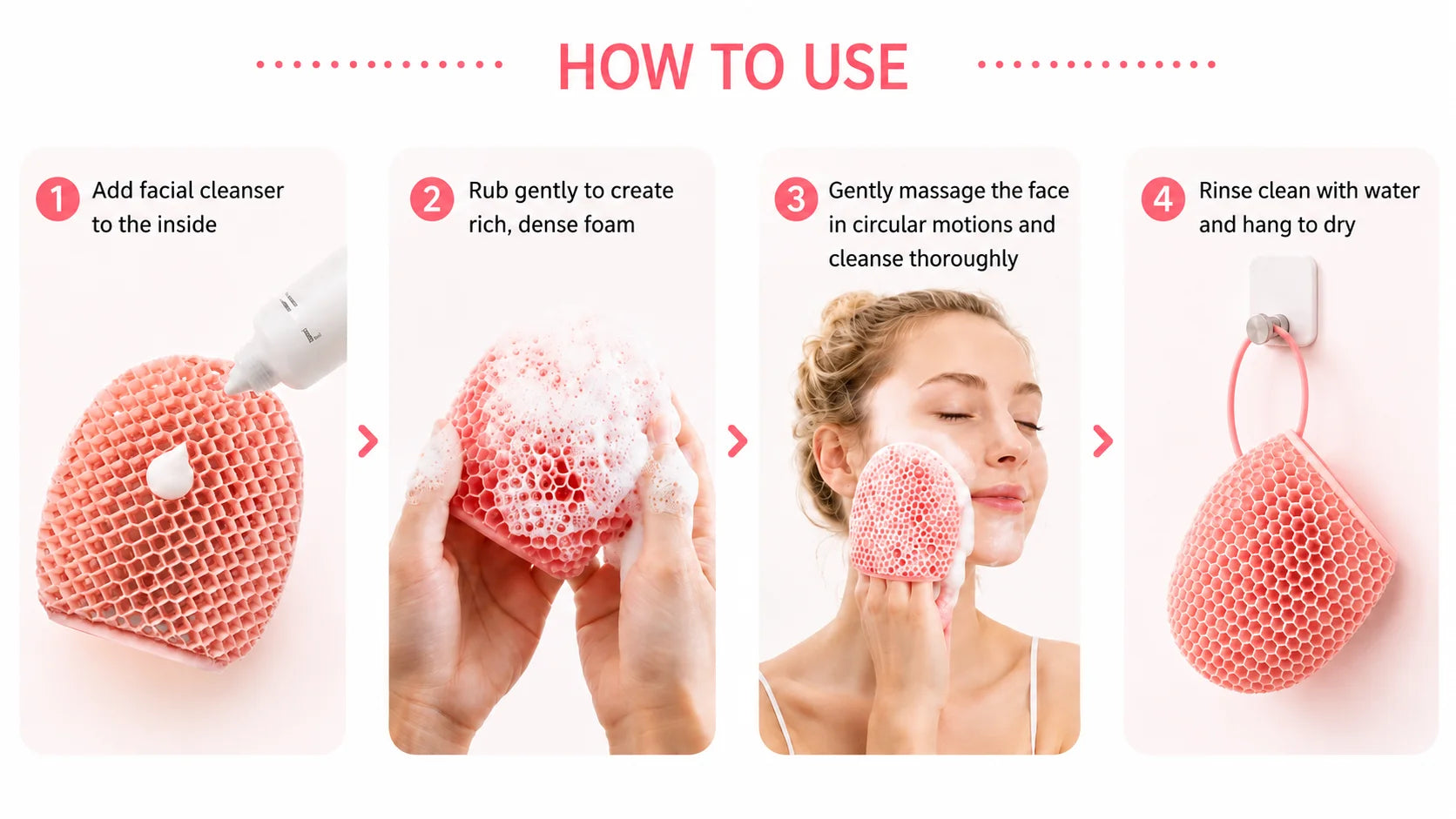 Exfoliating Bath Glove Honeycomb Body Scrubber Deep Cleansing Shower Mitt Soft Massage Sponge for Dead Skin Removal