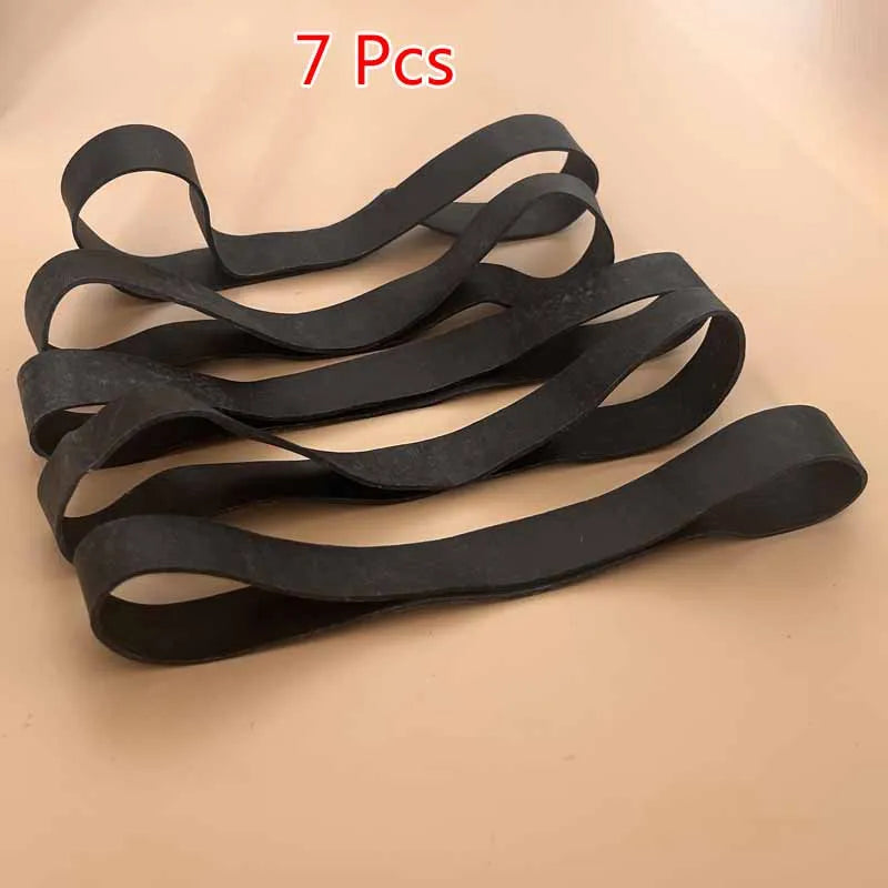 7pcs Rubber Bands Wide 20mm Black Elastic Rubber Band Heavy Duty Strong Large Package Packing Tie School Organizing File Ties