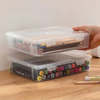 Portable A4 A5 File Organizer Multifunctional Transparent Document Storage Container Dustproof File Box Home Office Supplies