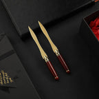 1pc exquisite mahogany letter opener, wooden letter opener for opening envelope, office gift gift letter cutting knife