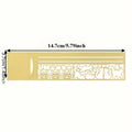 Japanese Cat Template Hand Account Multifunctional Ruler Ruler Cat Pattern High Aesthetic Value Gift Giving
