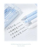4pcs/set Pearl Angel Gel Pen Set Cute Exam Pens with Wing Design Kawaii Cartoon 0.5mm Black Ink for Kids Back To School Student