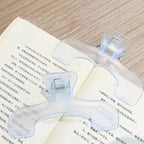 1Pcs Simple Fixed Book Clips Frosted Transparent Page Holder For Reading Tool Memo Clip Desk Accessories Practical Note Holder