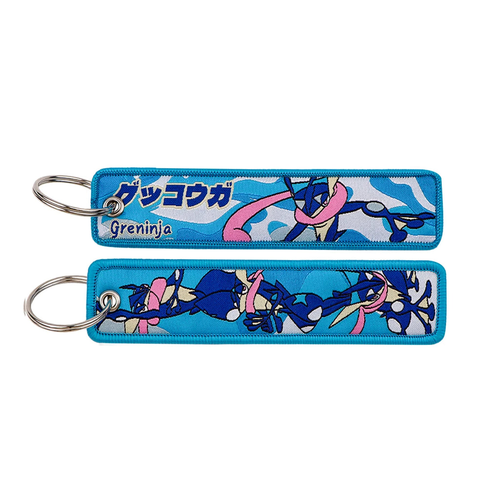 Kawaii Japanese Elf Anime Embroidery Key Fobs Key Tag Motorcycles Cars Backpack Chaveiro Keychain Fashion Keyring Friends Gifts