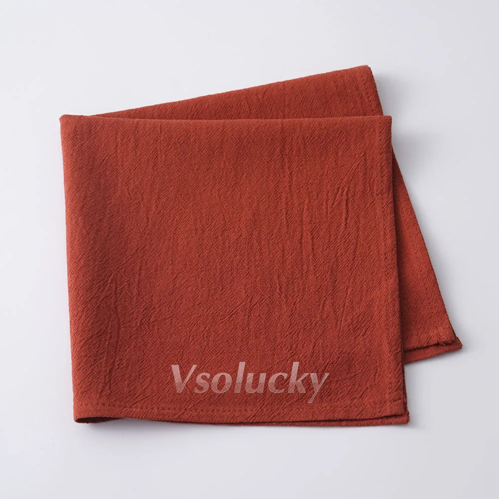 Cloth Napkin 40x40cm Washed Cotton Plain Washed Cotton Soft Rustic Table Napkin for Wedding Christmas Party Daily Family Meals