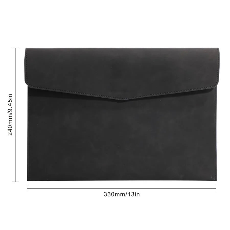 PU Leather A4 Document Bag, 7 Colors, File Folder for Office & Travel, Stylish Organizer