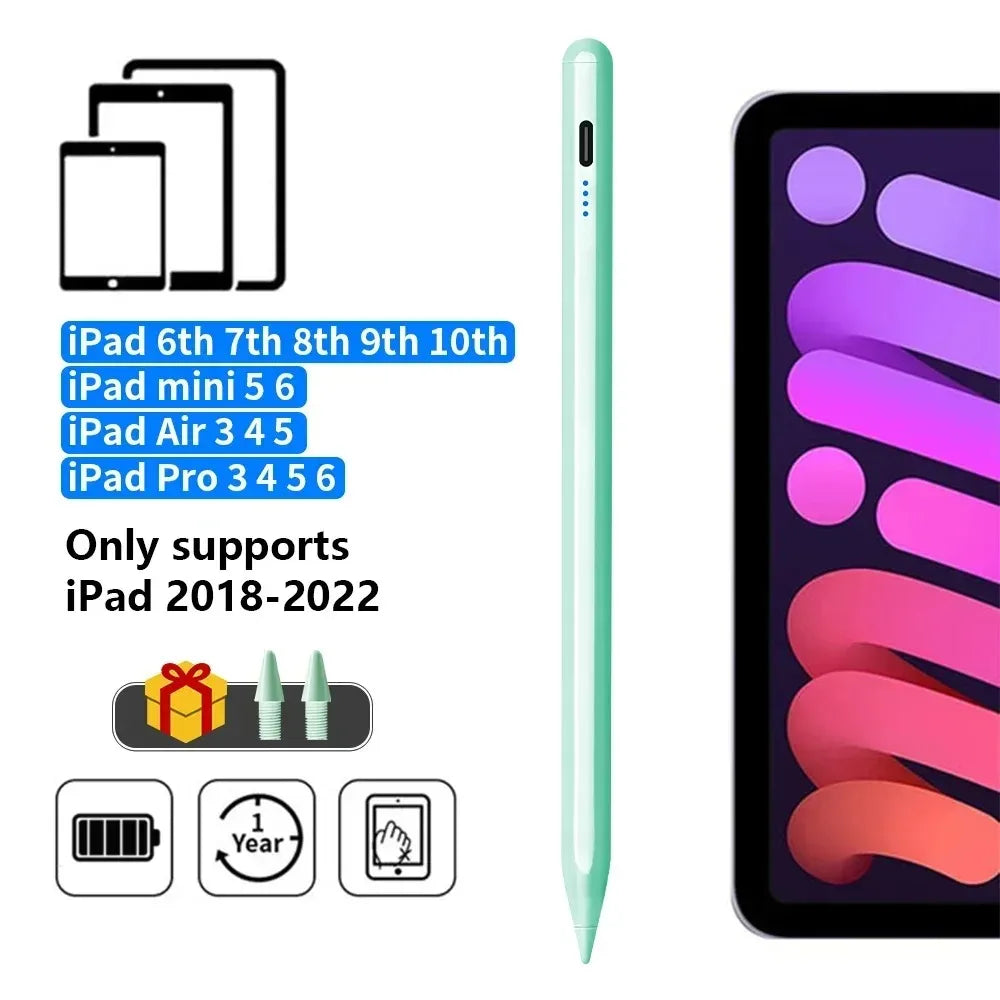 Stylus Pen for Apple Pencil LED Power Indicators Palm Rejection Touch Pencil for IPad From 2018 to 2025 Years