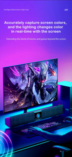 Smart LED Gaming Strip Light Computer Monitor Backlight Sync Strip Light RGB Light Bar Screen USB Gaming Bedroom Decor Lamp