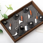 XUQIAN 6pcs Mini Knife Set Pocket Knife Set Tiny Knife Chef Keychain With Sheath For Package Opener Box Cutter Letter Opener
