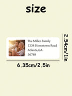 56-560Pcs Personalized Return Address Labels Photo, 6.35*2.54CM Custom Photo Or Information Mailing Labels For Envelope