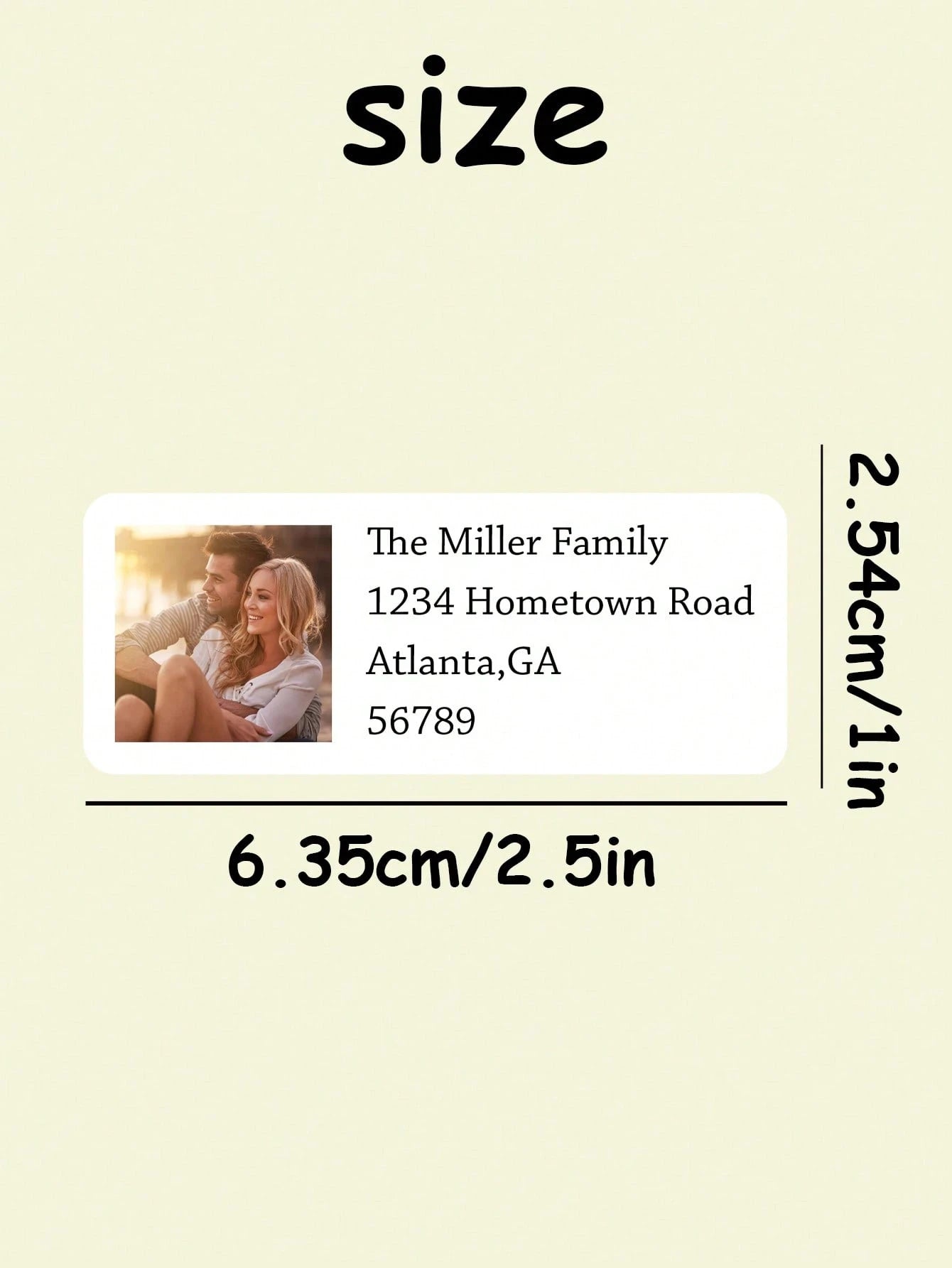 56-560Pcs Personalized Return Address Labels Photo, 6.35*2.54CM Custom Photo Or Information Mailing Labels For Envelope