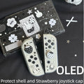 New In Stock Miffy Co-Branded Nintendo Switch OLED NS NS2 LITE Protective Case Glitter Handle Cover Transparent Black White Gift