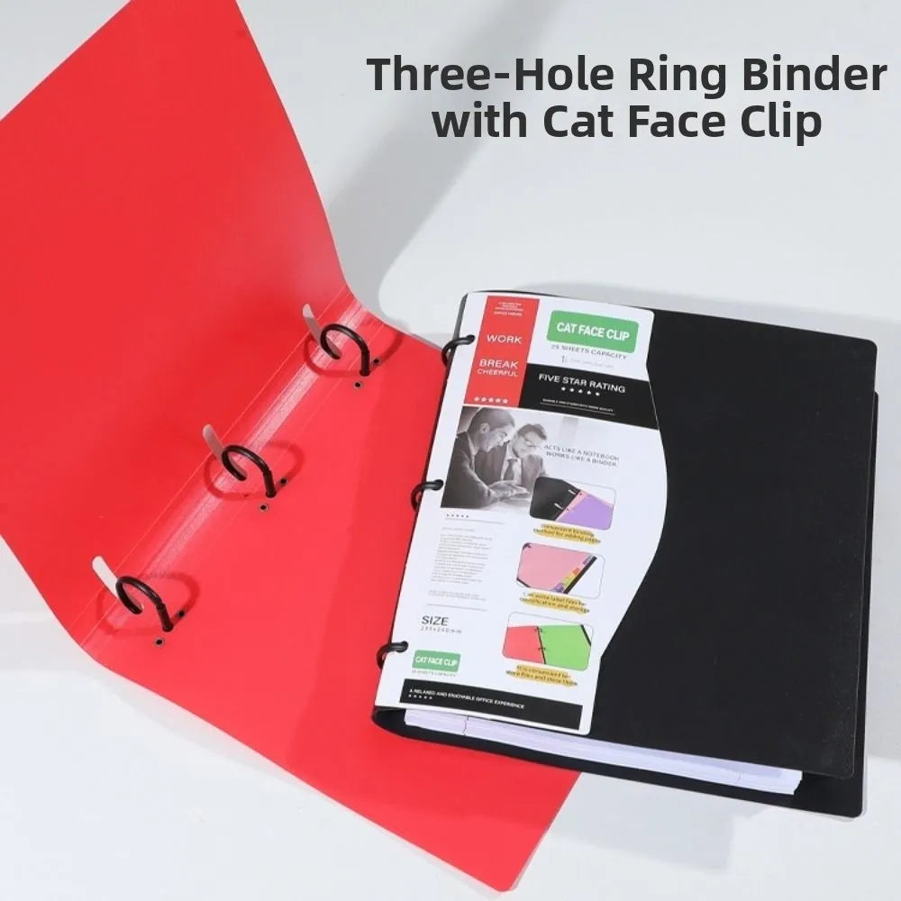 3 Ring Loose-leaf File Folder Thickened Waterproof Notebook Binder Dustproof Portable Loose Leaf Document Folder