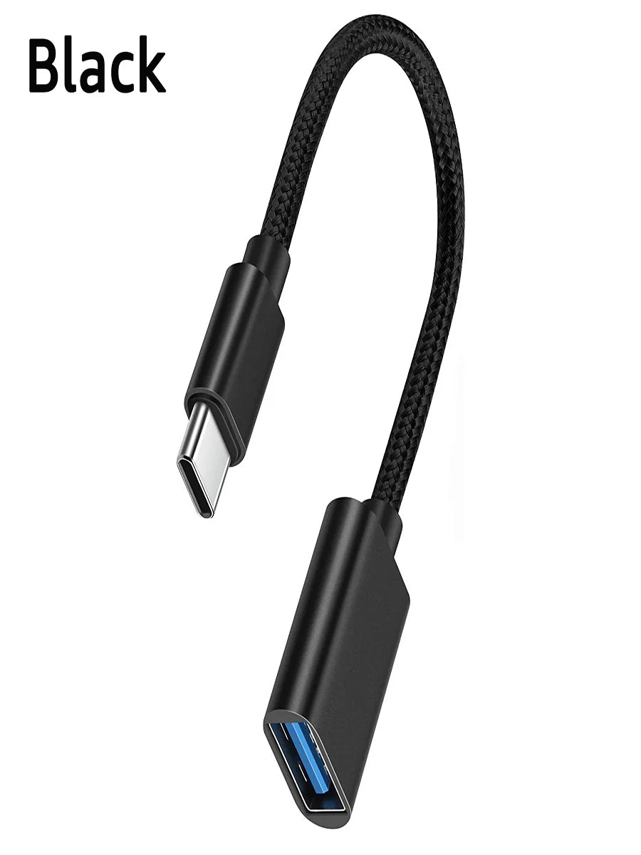 USB-C to USB Adapter, USB-C Male to USB Female OTG Data Cable, Suitable for MacBook Pro/Air, iPhone 16 Pro Max/16 Plus/16e/15