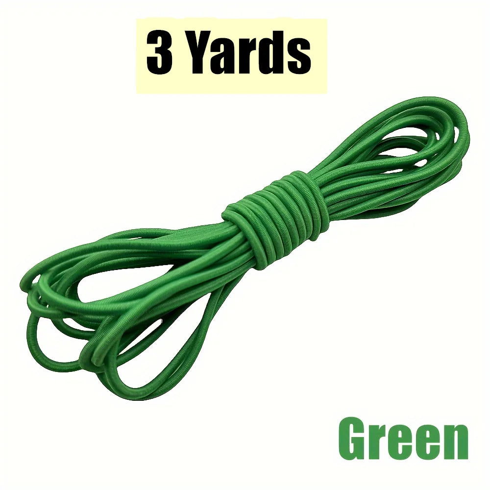 3 Yards 3mm Round Elastics Bungee Shock Cord Elastic Rope Rubber Band Strap String Cordon Shoelaces Sewing Accessories