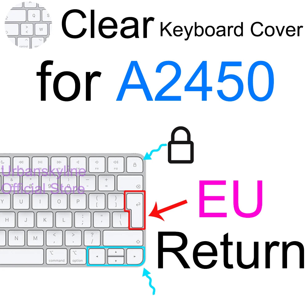 Keyboard Cover for iMac Magic A2449 A2450 A2520 A1644 A1843 A1314 A1243 Bluetooth Silicone Protector Skin Case for Apple G6