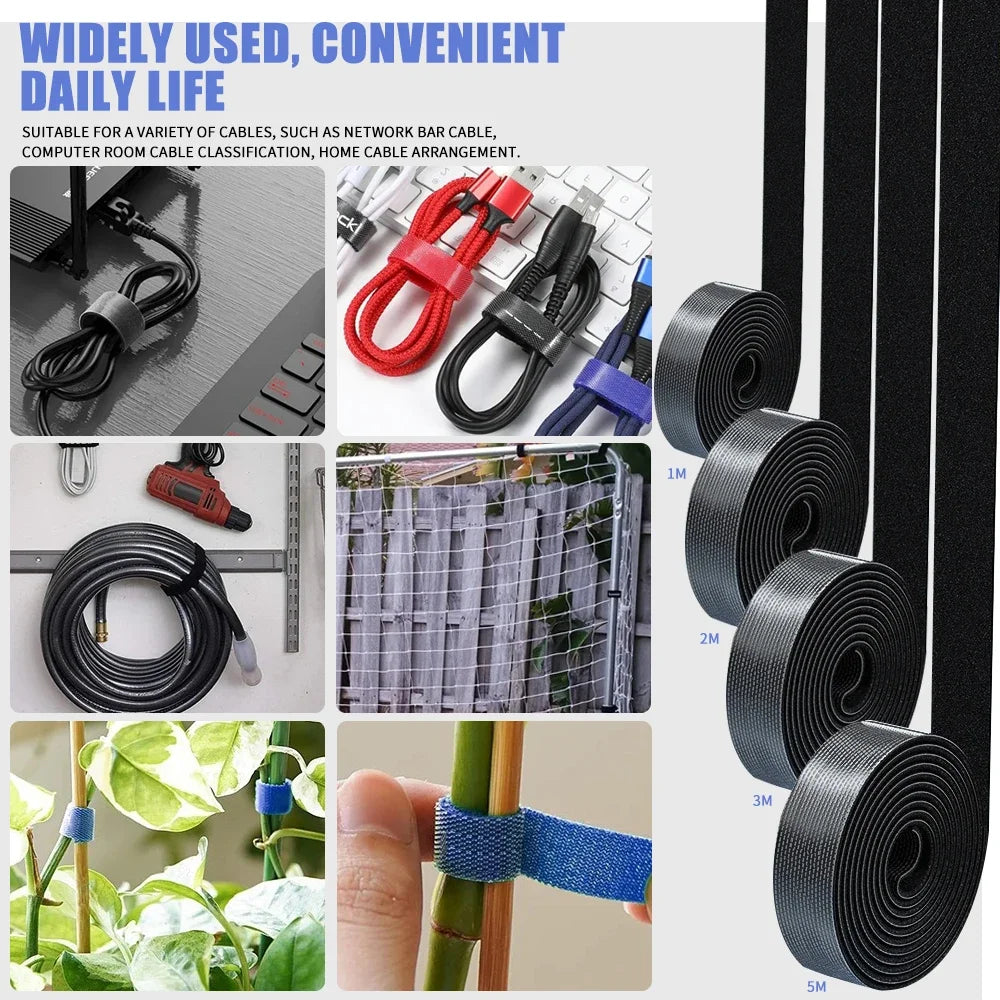 Cable Organizer USB Cable Management Protector Earphone Mouse Cord Ties 1/2/3/5M Management Phone Accessory For iPhone Samsung