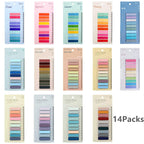 KindFuny Set Transparent Sticky Note Self-Adhesive BookMarker Annotation Reading Book Clear Tab Kawaii Cute Stationery