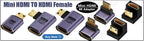 HDMI-compatible, FPV HDMI FFC HDMI Ribbon Cable 90 Degree Mini/Micro HDMI to Standard HDMI PCB Connector 20pin FPV Micro HDMI 5c