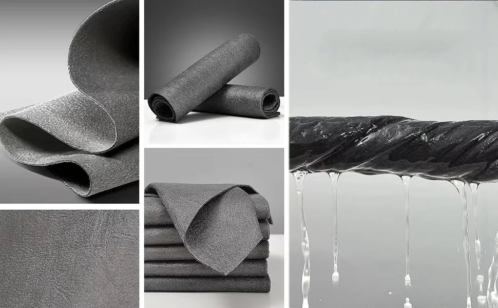 1/5 Magic Cleaning Cloth, Microfiber Glass Cleaning Towel, Reusable, Washable, Lint-Free, Suitable for Kitchen Glass and Cars