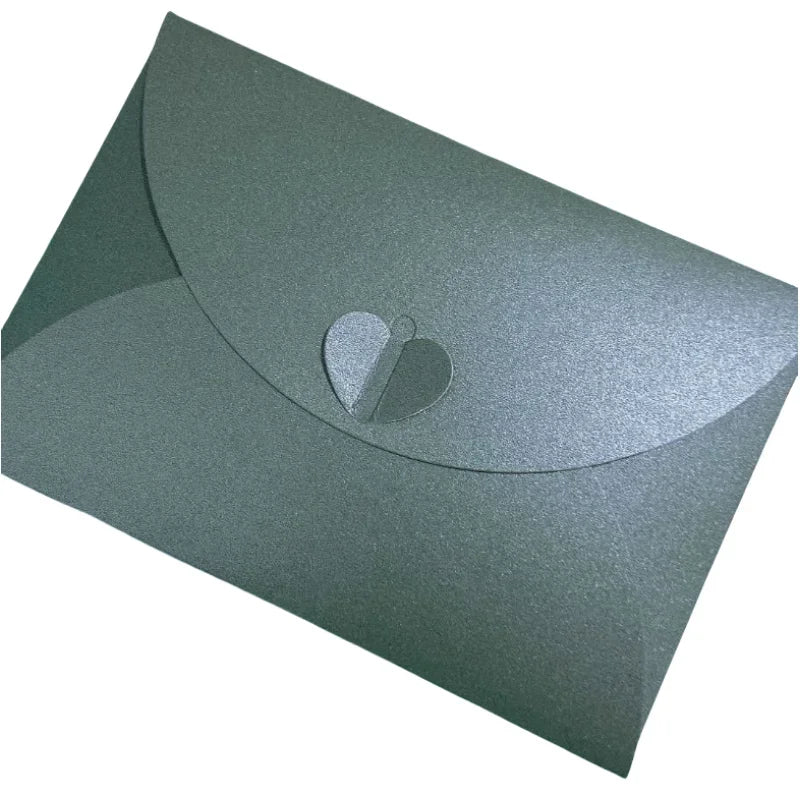 20pcs Colored pearlescent Envelope Thick Cardboard Small Foldable DIY Paper Envelopes Self Locking Buckle Letter Gift Card Cover