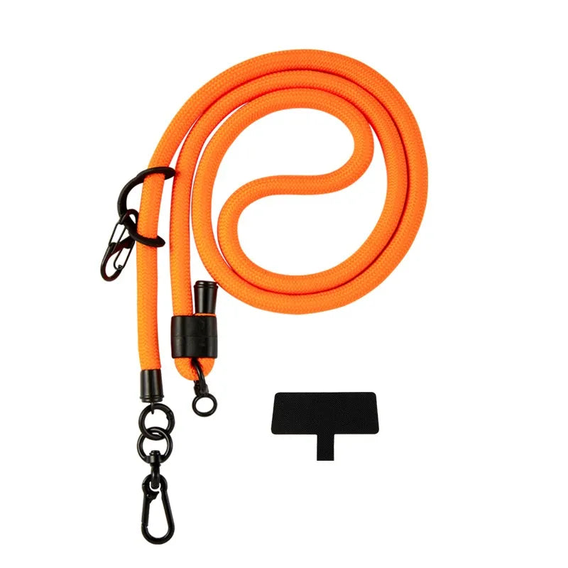 Phone Lanyard Adjustable 1 Cm Diameter Outdoor Universal Case Crossbody Shoulder Card Neck Cord Clip Hang Anti-lost Wrist Strap