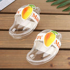 10pcs Creative Mango Shape Disposable Dessert Cake Plastic Cup DIY Cake Cream Mousse Packaging Box With Clear Cover