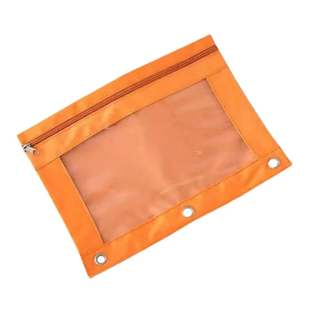 Zippered Binder Pencil Pouch Pen Case Stationery Multicolored B5 File Holder PVC With 3 Rings Pencil Case Folder File Package