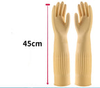 38/45/56cm Latex Long Gloves Aquarium Fish Tank Industrial Thick Protective Gauntlets Waterproof Rubber Latex Dishwashing Gloves
