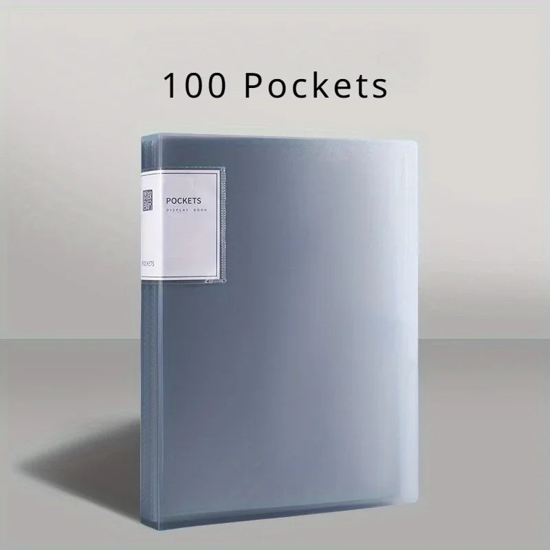 Folder 20/30/40/60/80/100 Inner Pages, Data Book A4 Transparent Insert Folder Album Storage Folder, Large Capacity Office Folder