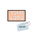 1PC 8x5cm Custom Name Tags Embroidered Patch Personalized Stripes Badge Number  Text Badge Iron On Backing Hook & Loop Backing