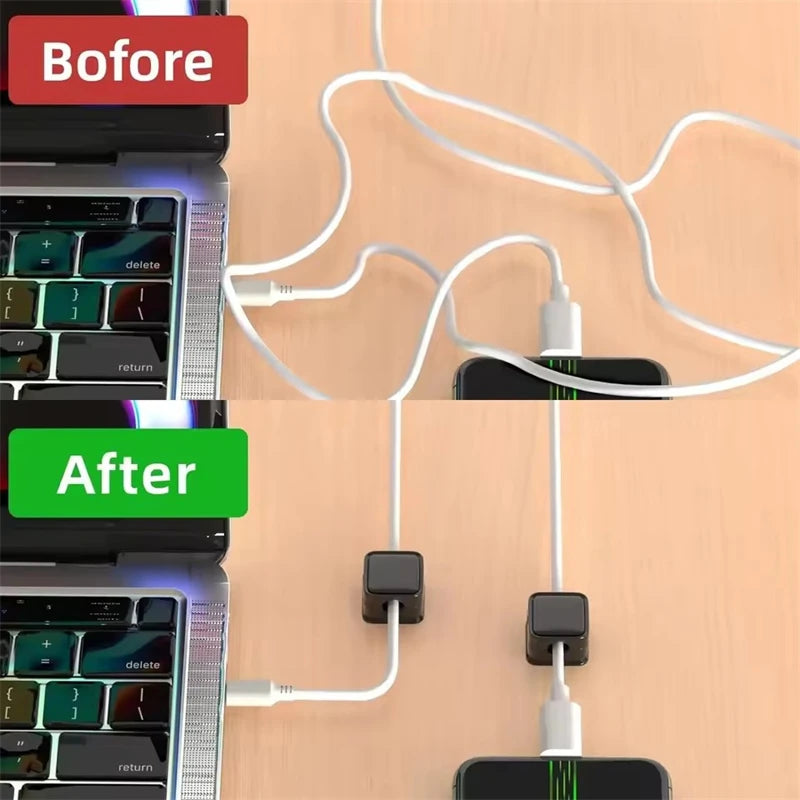 Magnetic Cable Clip Winder Holder Adhesive Wire Keeper Cord Cable Organizer USB Charging Cables Winder for Office Desktop Home