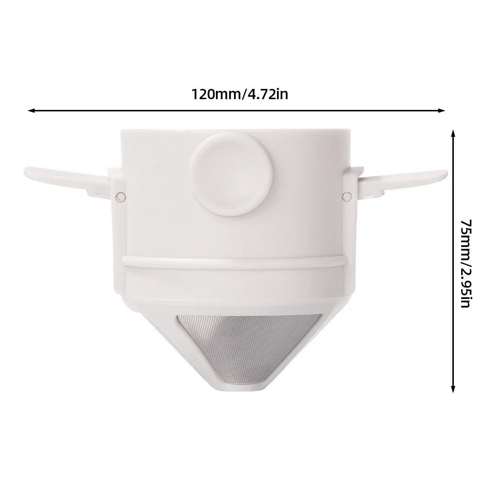 Foldable Portable Coffee Filter Coffee Maker Stainless Steel Drip Coffee Tea Holder Reusable Paperless Pour Over Coffee Dripper