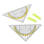 Plastic Set Square Professional With Handle Drafting Tools Scale Ruler Geometry Transparent Angle Protractor School Office