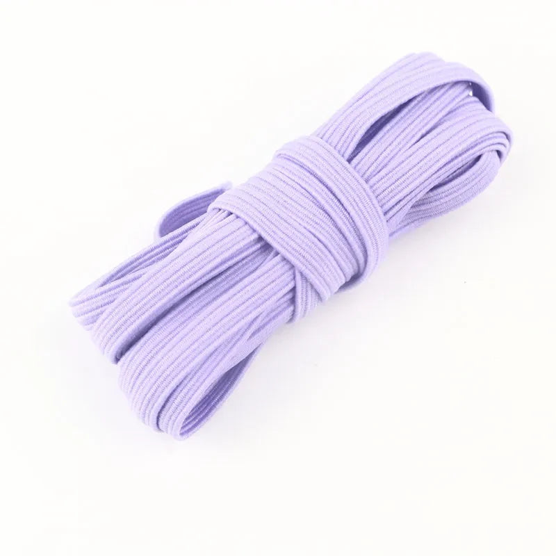 5m 10m 20m 40m 90m Elastic Elastic Band 6mm Color Sewing Household Rubber Band Elastic Band Garment Sewing Accessories