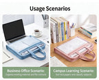 13 Layers A4 Transparent Handheld Accordion File Folder With Label Student Office Paper Organizer