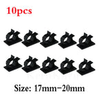 10pcs Adhesive Cable Organizer Clips Table Cable Management Adjustable Cord Holder For Car PC TV Charging Wire Bobbin Winder